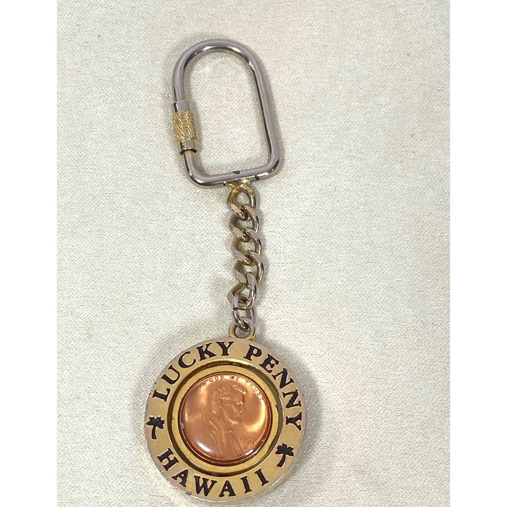 Hawaii Lucky Penny Souvenir Keychain